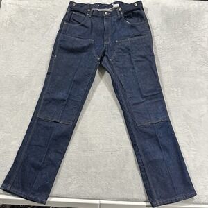 Key Cargo Pants Men 38 x 34 Blue Workwear Casual Baggy Straight Leg